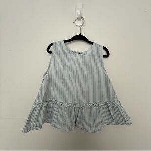 H&M Striped Peplum Sleeveless Top size 5-6T